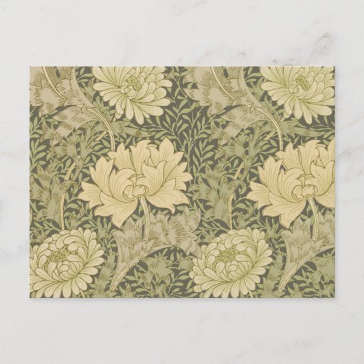 William Morris Chrysanthemum Sage Flower Briefkaart (Voorkant)