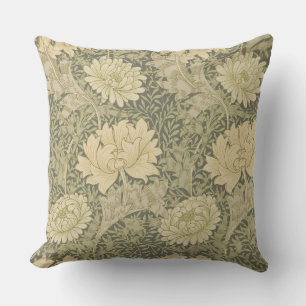 William Morris Chrysanthemum Sage Flower Buitenkussen