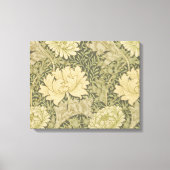 William Morris Chrysanthemum Sage Flower Canvas Afdruk (Voorkant)