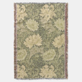 William Morris Chrysanthemum Sage Flower Deken (Voorkant Verticaal)