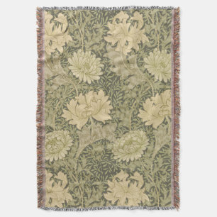 William Morris Chrysanthemum Sage Flower Deken