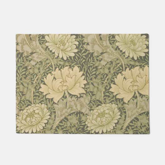 William Morris Chrysanthemum Sage Flower Deurmat (Voorkant)