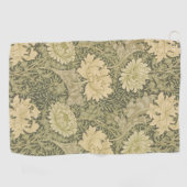 William Morris Chrysanthemum Sage Flower Golfhanddoek (Horizontaal)