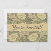 William Morris Chrysanthemum Sage Flower Kaart (Voorkant)