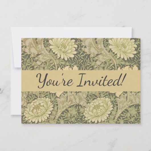 William Morris Chrysanthemum Sage Flower Kaart (Voorkant)