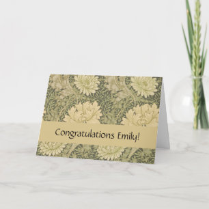 William Morris Chrysanthemum Sage Flower Kaart