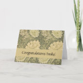 William Morris Chrysanthemum Sage Flower Kaart (Voorkant)