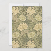 William Morris Chrysanthemum Sage Flower Kaart (Achterkant)