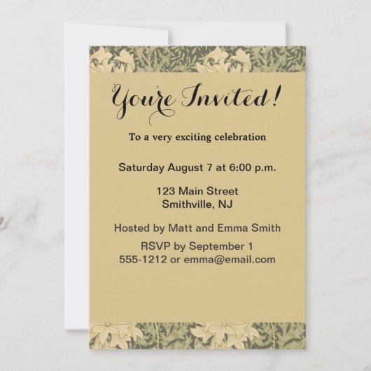 William Morris Chrysanthemum Sage Flower Kaart (Voorkant)