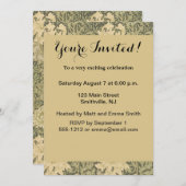 William Morris Chrysanthemum Sage Flower Kaart (Voorkant / Achterkant)