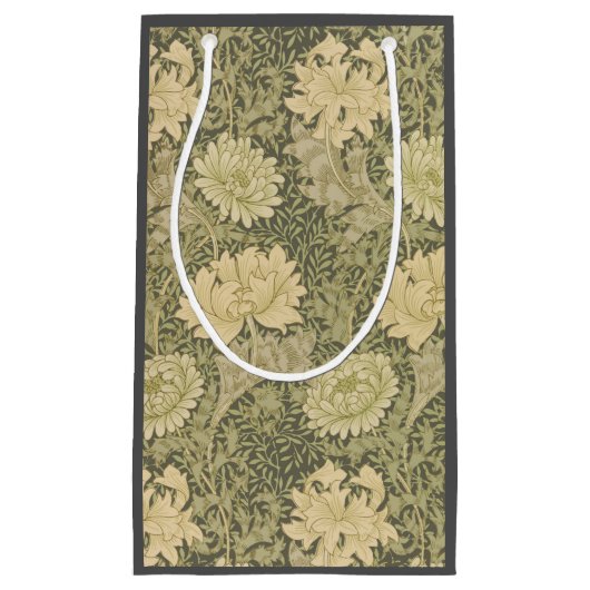 William Morris Chrysanthemum Sage Flower Klein Cadeauzakje (Voorkant)