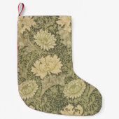 William Morris Chrysanthemum Sage Flower Kleine Kerstsok (Voorkant)