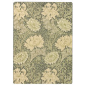 William Morris Chrysanthemum Sage Flower Klembord (Achterkant)