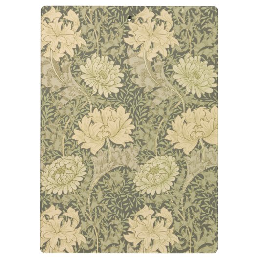 William Morris Chrysanthemum Sage Flower Klembord (Achterkant)