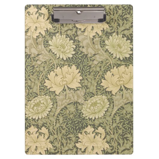 William Morris Chrysanthemum Sage Flower Klembord (Voorkant)