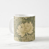 William Morris Chrysanthemum Sage Flower Koffiemok (Voorkant links)