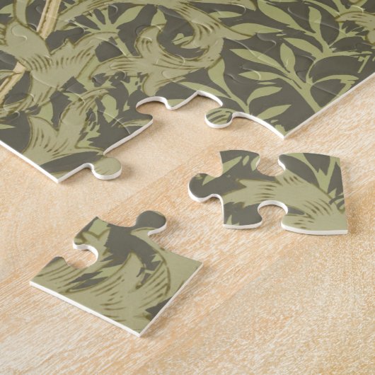 William Morris Chrysanthemum Sage Flower Legpuzzel (Zijkant)