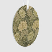 William Morris Chrysanthemum Sage Flower Ornament (voorkant)
