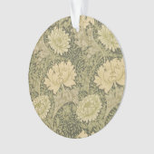 William Morris Chrysanthemum Sage Flower Ornament (voorkant)