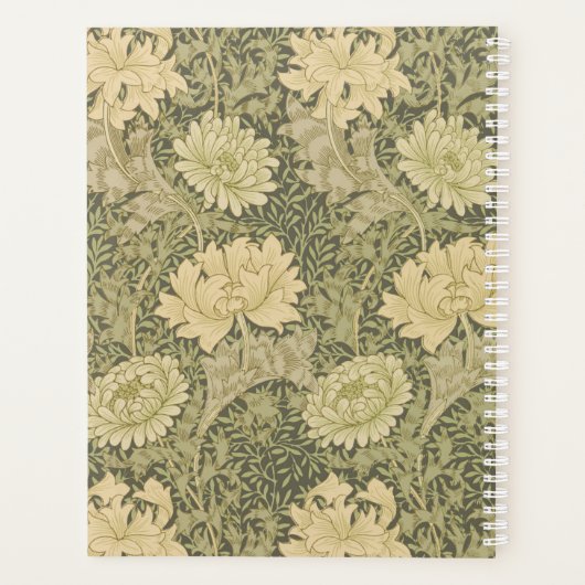 William Morris Chrysanthemum Sage Flower Planner (Achterkant)