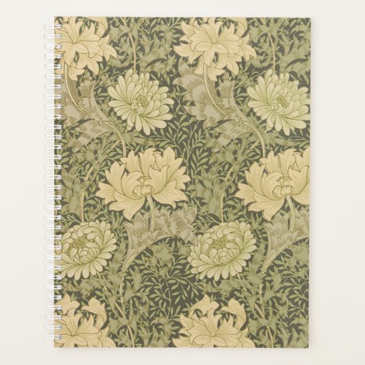 William Morris Chrysanthemum Sage Flower Planner (Voorkant)