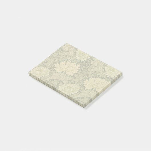 William Morris Chrysanthemum Sage Flower Post-it® Notes (Schuin)