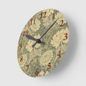 William Morris Chrysanthemum Sage Flower Ronde Klok (Hoek)