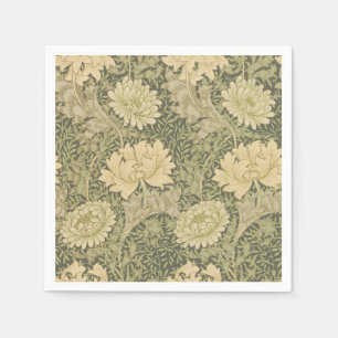 William Morris Chrysanthemum Sage Flower Servet