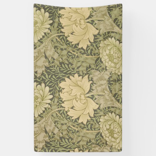 William Morris Chrysanthemum Sage Flower Spandoek (Verticaal)