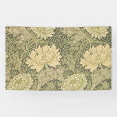 William Morris Chrysanthemum Sage Flower Spandoek (Horizontaal)