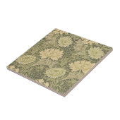 William Morris Chrysanthemum Sage Flower Tegeltje (Zijkant)