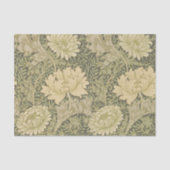William Morris Chrysanthemum Sage Flower Tissuepapier (Voorkant)