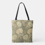 William Morris Chrysanthemum Sage Flower Tote Bag (Achterkant)
