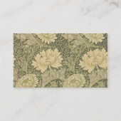 William Morris Chrysanthemum Sage Flower Visitekaartje (Achterkant)