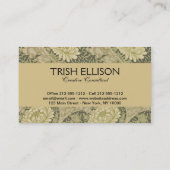 William Morris Chrysanthemum Sage Flower Visitekaartje (Achterkant)