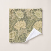 William Morris Chrysanthemum Salie Bloem Bad Handdoek (Wasdoekje)