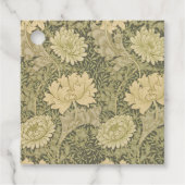 William Morris Chrysanthemum Salie Bloem Bedankjes Labels (Voorkant)