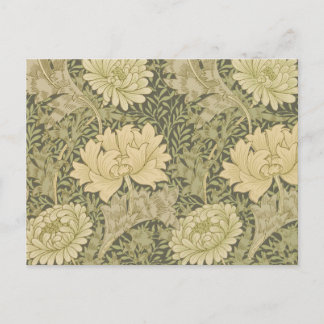 William Morris Chrysanthemum Salie Bloem Briefkaart