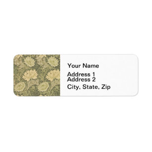 William Morris Chrysanthemum Salie Bloem Etiket
