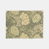 William Morris Chrysanthemum Salie Bloem Fleece Deken (Voorkant (Horizontaal))