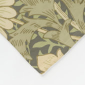 William Morris Chrysanthemum Salie Bloem Fleece Deken (Hoek)