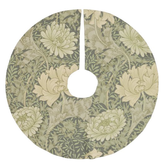 William Morris Chrysanthemum Salie Bloem Kerstboom Rok (Voorkant)