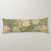 William Morris Chrysanthemum Salie Bloem Lichaamskussen (Achterkant)