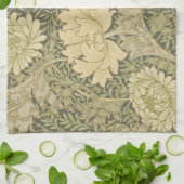 William Morris Chrysanthemum Salie Bloem Theedoek (Gevouwen)