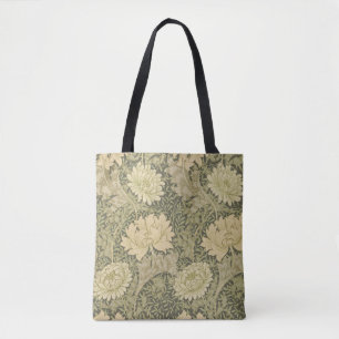 William Morris Chrysanthemum Salie Bloem Tote Bag
