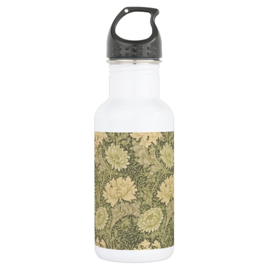 William Morris Chrysanthemum Salie Bloem Waterfles (Voorkant)