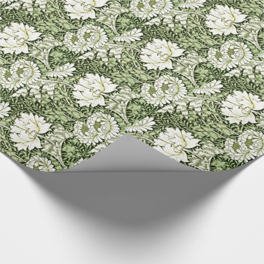 William Morris - Chrysanthemumpatroon Cadeaupapier (Hoek)