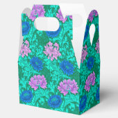 William Morris Chrysanthemums, Aqua en Violet Bedankdoosjes (Geopend)