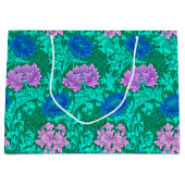 William Morris Chrysanthemums, Aqua en Violet Groot Cadeauzakje (Voorkant)