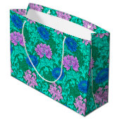William Morris Chrysanthemums, Aqua en Violet Groot Cadeauzakje (Achterkant Gekanteld)